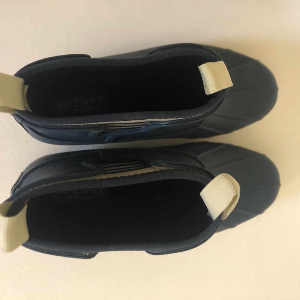 Sperry Saltwater Chelsea Navy Rain Boot, 7M - Picture 2 of 6